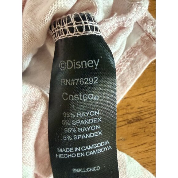 Disney Soft Blush Mickey Mouse Print Lounge Set Rayon Spandex Sleepwear - Picture 3 of 10